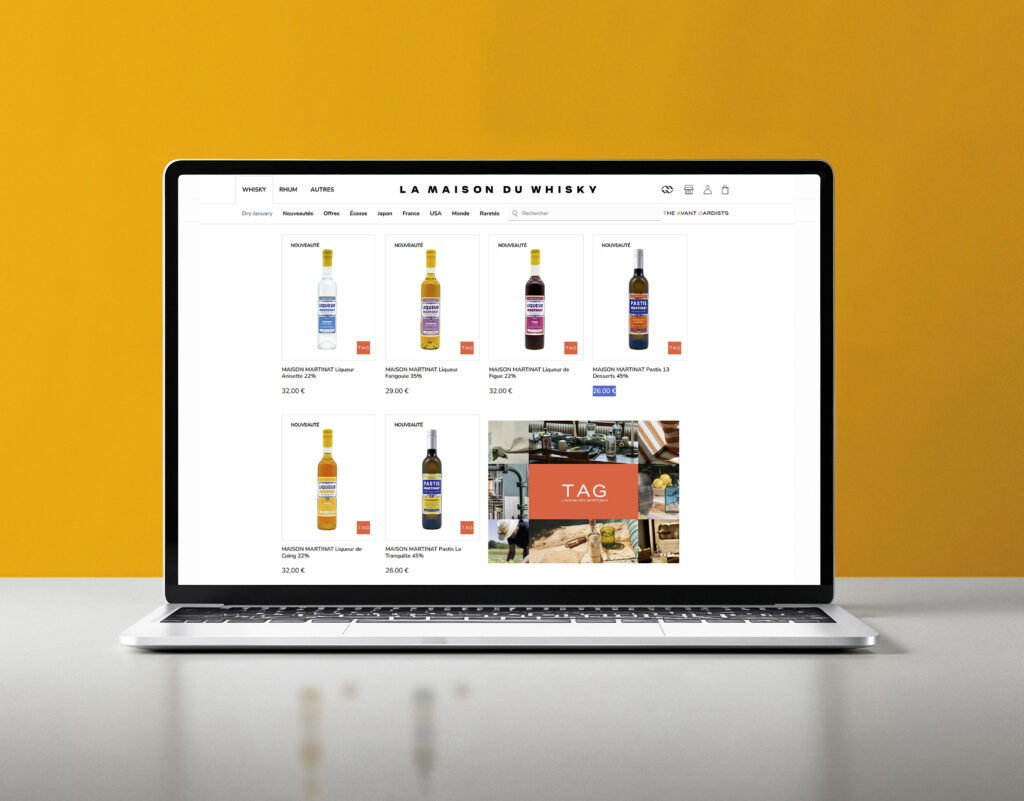 boutique en ligne , vente de spiritueux martinat, maison du whisky