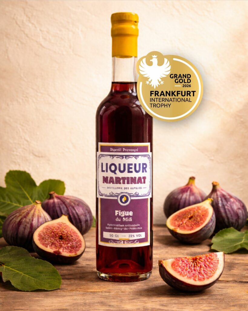 Liqueur Martinat FIGUE DU MIDI médaillée d'un Grand Or en 2026 au Frankfort International Trophy

